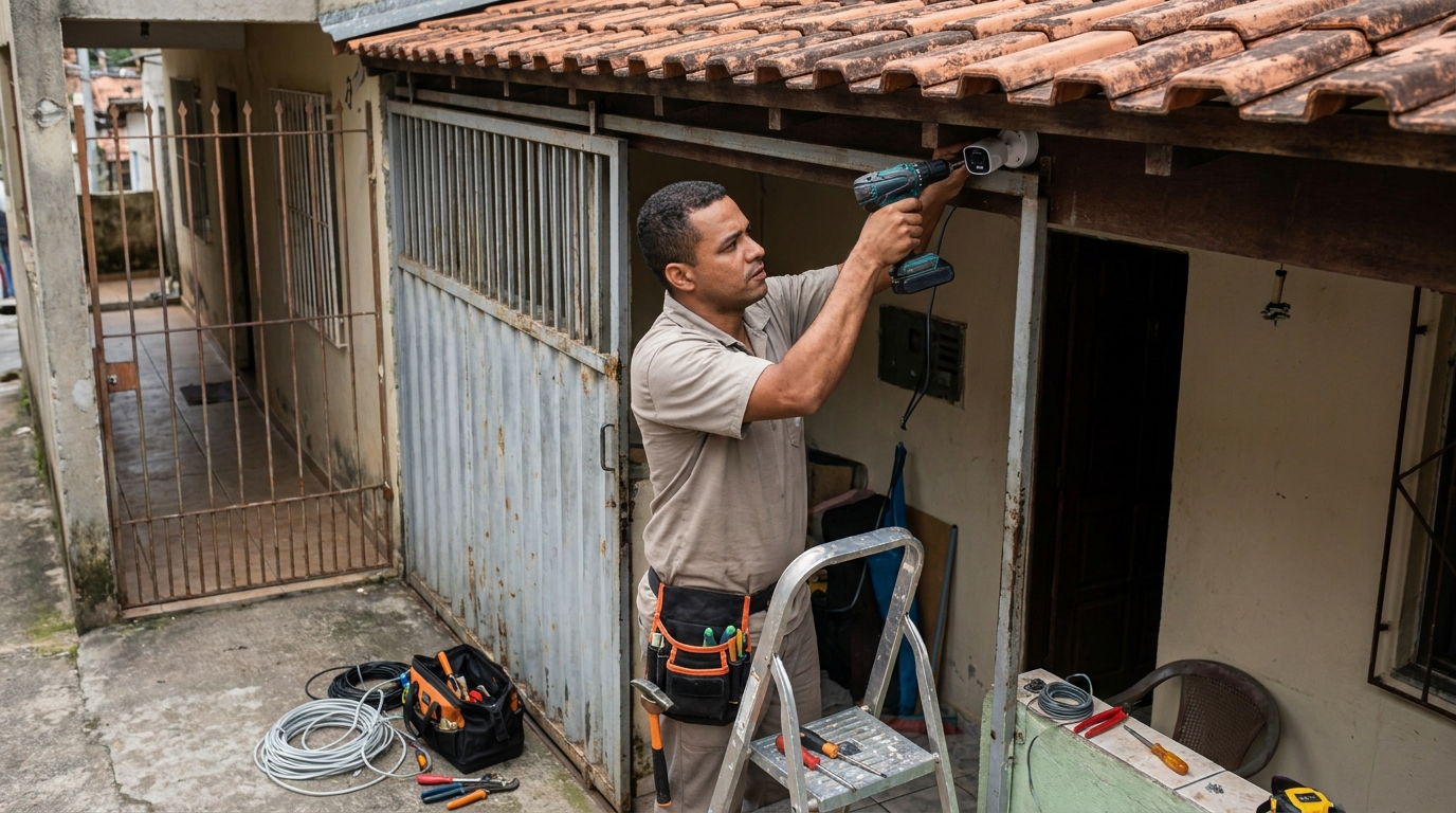 Instalação de Câmera Residencial em Cariobinha, Americana‑SP